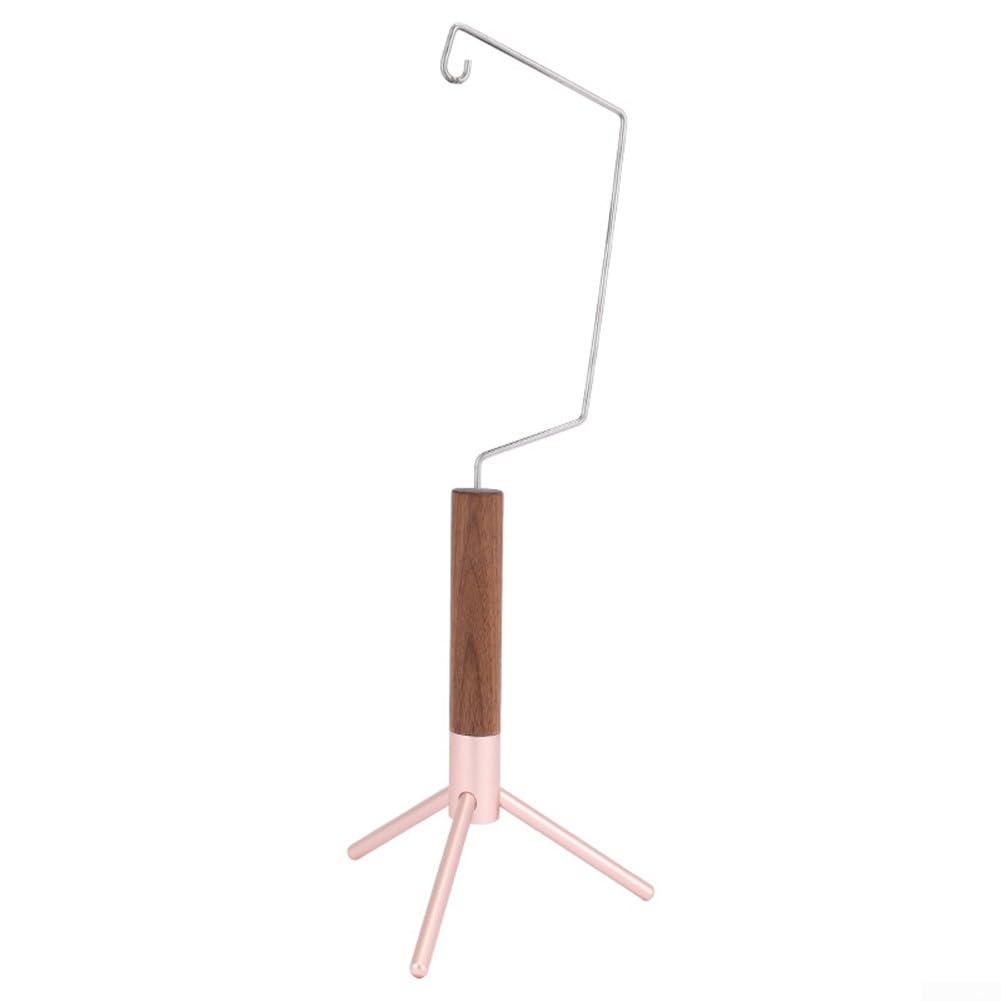 Élégant support de lanterne en noyer, poteau de lampe pliable, kit de support de lanterne de camping, poteau de lampe de table de camping, léger et
