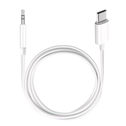 USB C to 3.5mm Audio Aux Jack Cable,3.3 ft, aux Cord for iPhone,Type C to 3.5mm Aux Headphone Stereo Cord Car Cable for iPhone 16/16 Pro, Samsung Galaxy S25 and Other iOS and Android Devices(White)