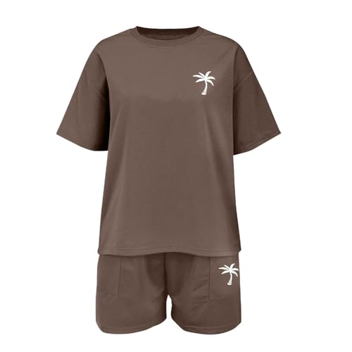 Girls Short Sets Outfits 2 Piece Oversized T Shirt Shorts Teen Girls Clothes Suits Tween Sweatshirt Cotton Tree Outfits