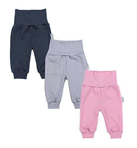 TupTam Baby M&auml;dchen Hose Jogginghose Freizeithose 3er Pack, Farbe: Farbenmix 1, Gr&ouml;&szlig;e: 68