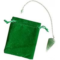 Péndulo piedra natural aventurina, Péndulo de Cristal, Péndulo