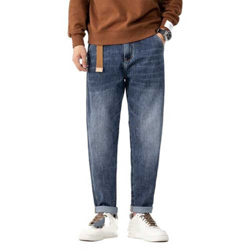 Jeans Pants Trousers Denim Spring and Autumn Loose Micro Harun Men's Elastic Small Classic