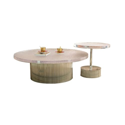 BNUTFRDD Coffee Tables Italian Coffee Table Living Room Home Round Desk Balcony Sofa Side Bedside Sofa Table