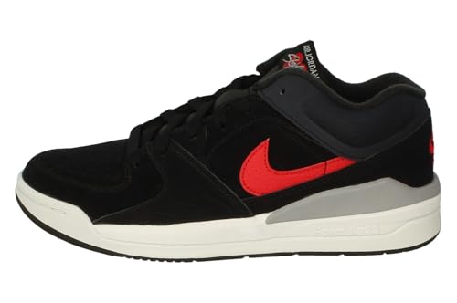 Image of NIKE Jordan Stadium 90 Men's Shoes (FZ4184-010, Black /White /Cement Grey /Fire Red) Size 11