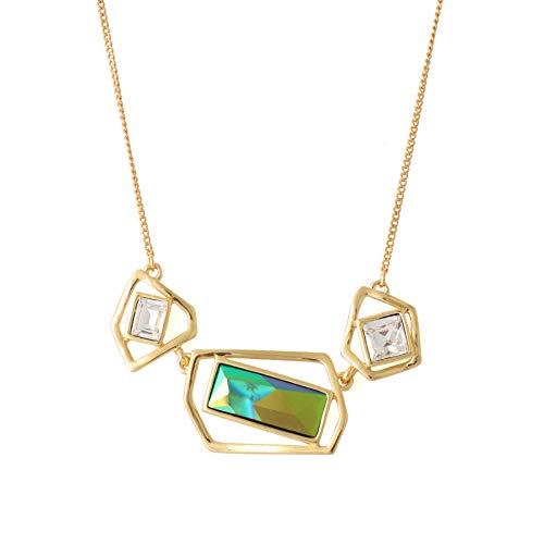 Collar de Columna de Cristal geométrico