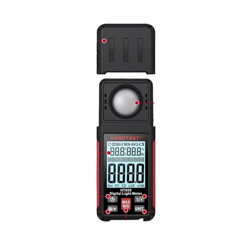 Luxómetro HT603 medidor digital portátil de temperatura e iluminancia hasta 200.000 lux