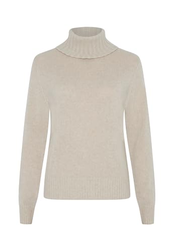 Image of Style & Republic Women's 100% Cashmere Turtleneck Sweater, Regular Fit, Premium Knit Jumper for Autumn, Winter and Spring