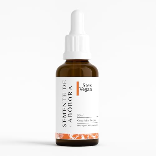 Óleo Vegetal de Semente de Abóbora, 100% Puro e Natural, 50mL, para Hidratação, Regeneração e Fortalecimento