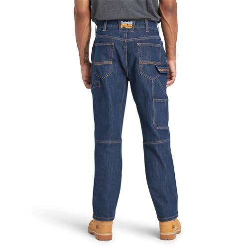 Timberland PRO Men's Ballast Athletic Fit Flex Carpenter Jeans, Dark Wash, 34W/34L3