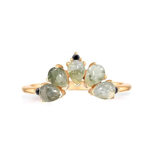 Bague fleur réglable femme avec labradorite le cadeau idéal en argent