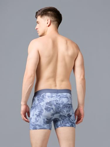 Image of TECHNOSPORT Men's Colorblock Trunks Underwear with ElastoLITE 4 Way Stretch Lightweight Breathable Moisture Wicking Soft Anti Odour Anti Microbial Comfort Fit Boxer Briefs Innerwear for Men