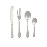 Salter COMBO-8759 Richmond 48-Piece Cutlery Set - 18/10 Stainless Steel Flatware Set, Service for 12, Silverware Set Includes Knives, Forks, Tablespoons and Teaspoons, 50 Year Guarantee, Silver
