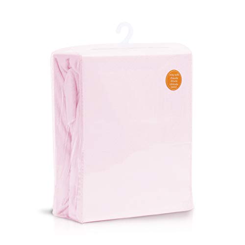 Uaugh Baby Crib Sheets,Solid Color, Soft Flannel Crib Sheet，Portable Crib Mattress Topper