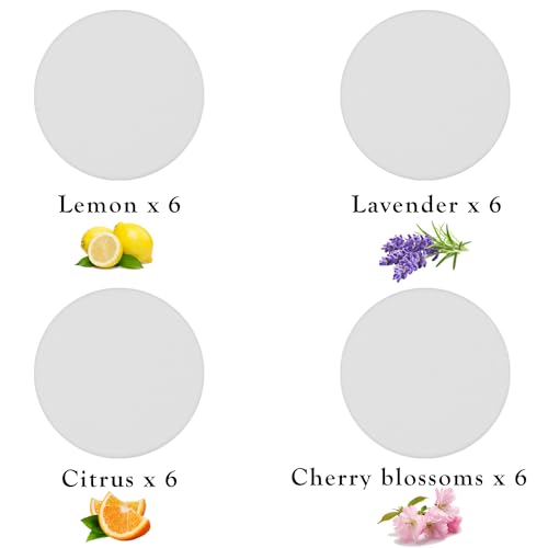 Maitys 24 Pcs Fragrance Discs Replacement Steam Mop Scent Practical Fragrance Compatible with Powerfresh and Symphony Series, Compatible with Model 1940, 1806 and 1132(Fresh Fragrances,24 Pcs)