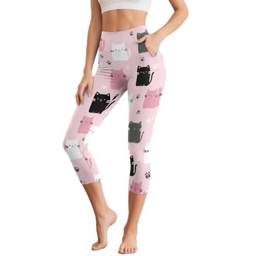 Leggings cortos de cintura alta con bolsillos funcionales y tejido suave para deporte