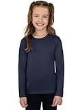 Elastischer Feinripp Trigema Mädchen Langarmshirt 202501, Blau (navy 046), 140