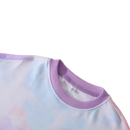 LittleSpring Girls Boys Tie Dye Sweatshirt Crewneck Casual Pullover2