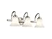 Kichler Keiran 22" 3 Light Vanity Light with Satin Etched White Glass in Brushed Nickel