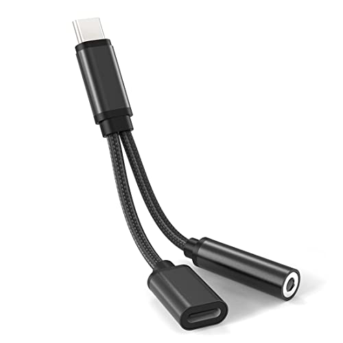 USB C Audio Adaptateur 2 en 1 Adaptateur Type C Jack et Chargeur Compatible avec Huawei P40 Pro/P30 Pro/P20, Mate 20 Pro/Mate 30 Pro, Mi 9/9T Pro/10T/10T Pro