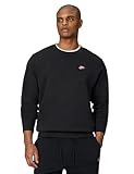 Nike Men's Club Fleece Crew Sweatshirt, Black/Pinksicle, Large