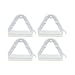 SPARTA Plastic Commercial Grout Brush, Triangle-Shaped Scrub Brush with Scraper and Two Threaded Holes for Attaching Handle (Sold Separately), 9 x 7 x 7 Inches, White, (Pack of 4)