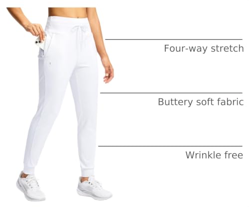 Image of Soothfeel Womens Joggers with Zipper Pockets High Waisted Sweatpants Athletic Leggings Pants for Workout Running Yoga