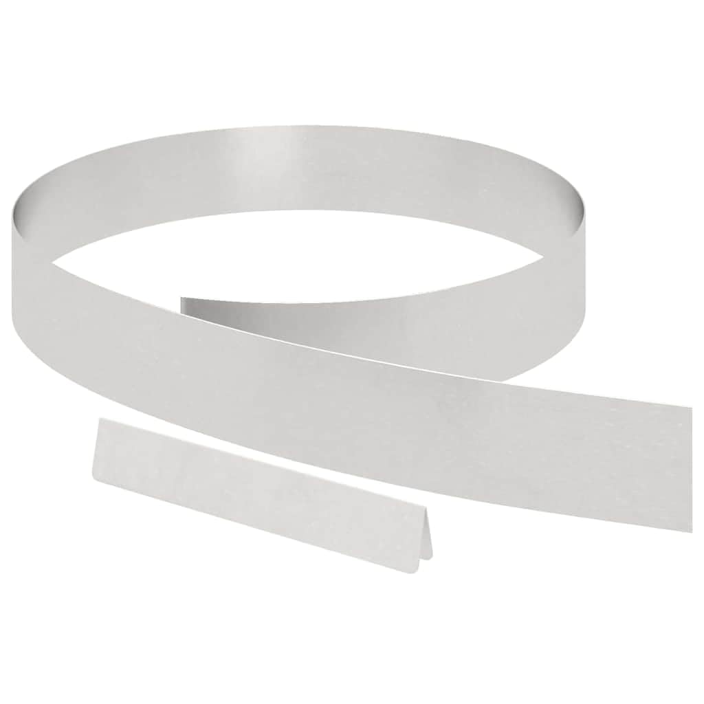 EBZFASO Steel Lawn Edging, Steel Edging Border 10-20cm Heights(Stainless Steel,450x10cm)