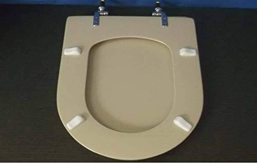 Copriwater Dolomite CLODIA CHAMPAGNE Cerniera Cromo-Sedile-Asse Wc