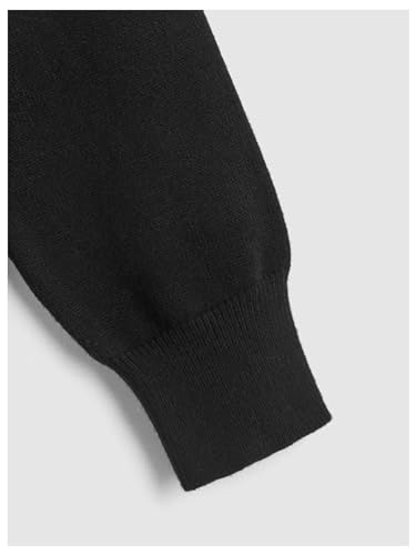 SHENHE Girl's Button Down Cardigan V Neck Long Sleeve Casual Solid Fall Cardigan Sweater3