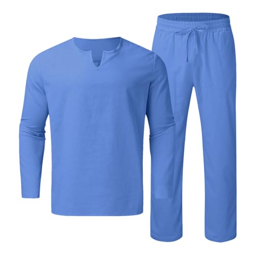 Tenue respirante et légère homme ensemble lin anti-chaleur