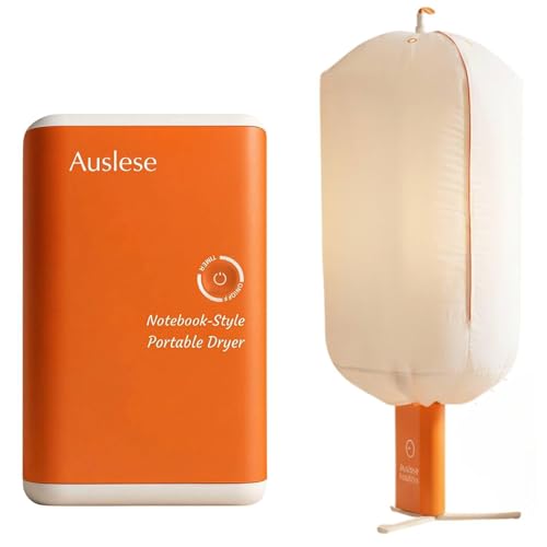 Image of Auslese Mini Portable Electric Clothes Dryer Book Style Foldable 300W Low Power Compact Dryer for Baby Clothes Socks Innerwear Delicates Travel Apartment Dorm Small Space