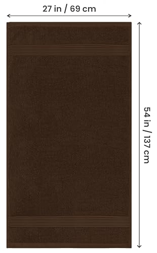 Image of Utopia Towels Luxurious Bath Towels Set, 4 Pack, 27 x 54 Inches - 100% Ring Spun Cotton, Thick, Plush, and Fast-Drying, Designed for Premium Hotels, Spas, and Homes, Dark Brown