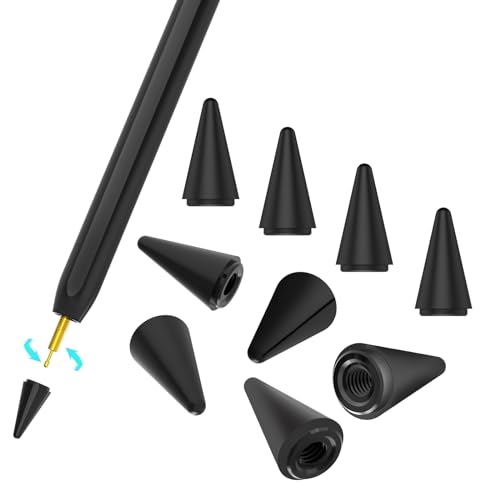 10 Pack for Apple Pencil Tips, Only Compatible with Our ZXA iPad Pencil 2018-2025, Pencil Nib for iPad A16/10th/9th/8th/7th/6th Gen, iPad Pro 11/12.9 2022-2018, iPad Mini A17Pro/6/5, Air 13"/11"/5/4/3