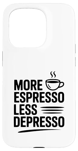 More Espresso Less Depresso Coffee Lovers �ʔ������p �X�}�z�P�[�X iPhone 15 Pro �p