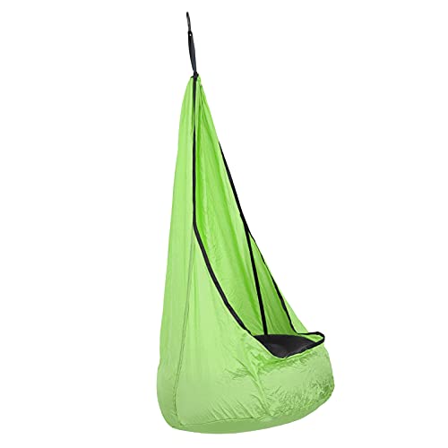 Hidyliu Pod Swing Seat Cómoda Silla Tipo Hamaca para Niños y Adultos, Suministros para Exteriores para Patios Traseros, Tafetán de Nailon Arrugado 210T, 55,1x27,6 Pulgadas (Fruta Verde)