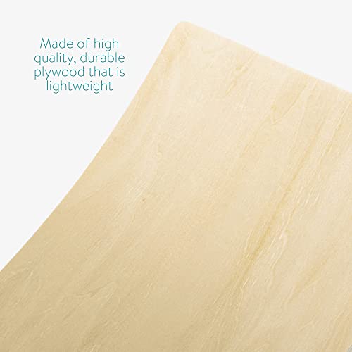 Navaris Kids Wooden Balance Board - Toddler Wobble Board Seesaw Rocker - Creative Play Curved Plywood Toy for Balancing, Sliding, Playing - Age 3+ - Image 6