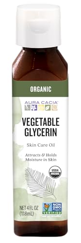 Aura Cacia Organic Skin Care Oil Vegetable Glycerin 4 Fluid Ounce
