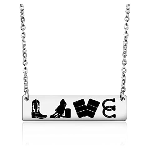 Barrel Racing Necklace Love Barrel Racing Gift Horse Rodeo Gift Gift Cover