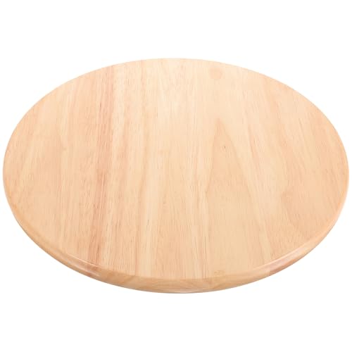Yardwe Solid Round Wood Stool Seat Replacement 13.65 Inch Reinforced Surface for Home Bar Kitchen Use