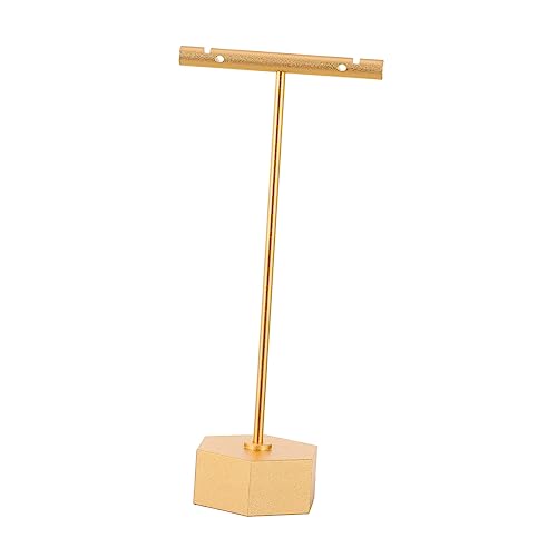 Veemoon 1 Soporte De Metal Para Collares Expositor De Joyas Soporte Para Anillos Sólidos Expositor De Collares Con Barra En T Organizador Decorativo De Joyas Estante Para Guardar