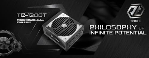 Fonte di alimentazione ASROCK TC-1300T, PSU,1300W, 80 Plus Titanium,135 mm, modulare, PCI-E 5.1 (12+4pin) x2,PCI-E (6+2 Pin) x8, SATA (5 Pin) x9 - Alimentatore - Immagine 4
