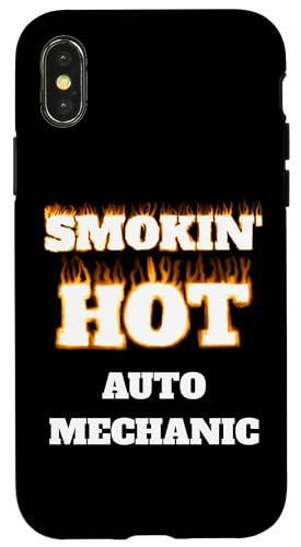 Smokin' Hot Auto Mechanic Burning Fire �L�����A �v���t�F�b�V���i�� �X�}�z�P�[�X iPhone X/XS �p