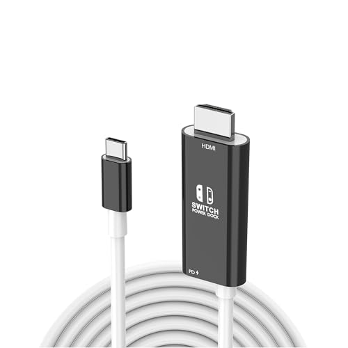 Nintendo Switch/OLED TV-Adapter, 2-in-1 Portable Dock mit 4K HDMI, Typ C 100W PD, Mini Reise-TV-Kabel für Switch, Steam Deck