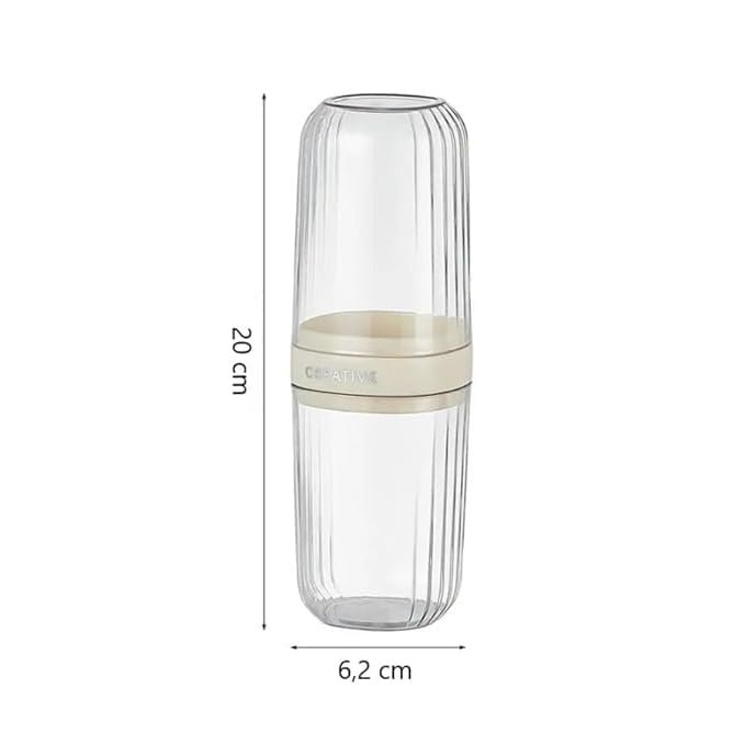 Image of 2 PES Portable Transparent Toothbrush Cover case Toothbrush Holder & Anti-Bacterial Tooth Brush Holder Bathroom | Germ Protection, Ideal for Home & Travel Accessories(2 Pc,Multicolor)