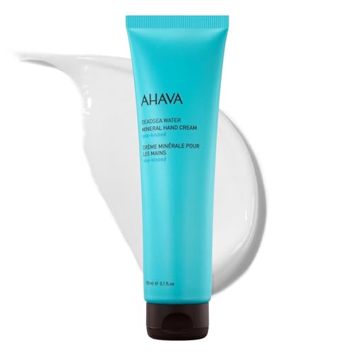 AHAVA Dead Sea Water Mineral Hand Cream Sea-Kissed - Hand Moisturizer For Dry Cracked Hands Light & Fast Absorbing Enriched with Dead Sea Mineral Blend Osmoter Witch Hazel & Allantoin 5.1 Fl.Oz