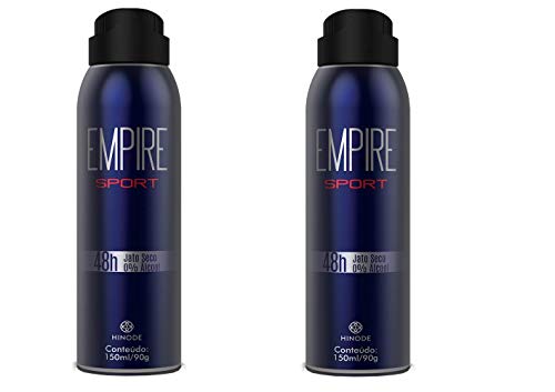Kit 02 Desodorantes Antitranspirante Masculino Empire Sport 150ml