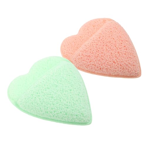 ORFOFE 2 piezas Guantes Faciales Exfoliantes para Limpieza Profunda y Eliminación de Maquillaje Suaves Duraderos y Portátiles Colores Naranja y Verde con Diseño Moderno