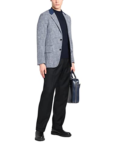 Costume pied de poule pour homme avec veste à revers échancré et pantalon de banquet