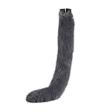 Pawstar Furry Kitty Cat Costume Tail - Gray