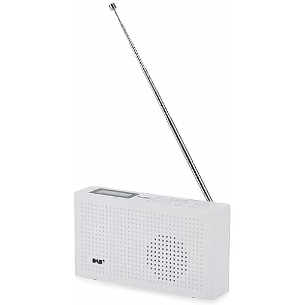 Roxx Dab 201 - Radio tascabile Dab , FM Dab , FM, ricaricabile, colore: Bianco